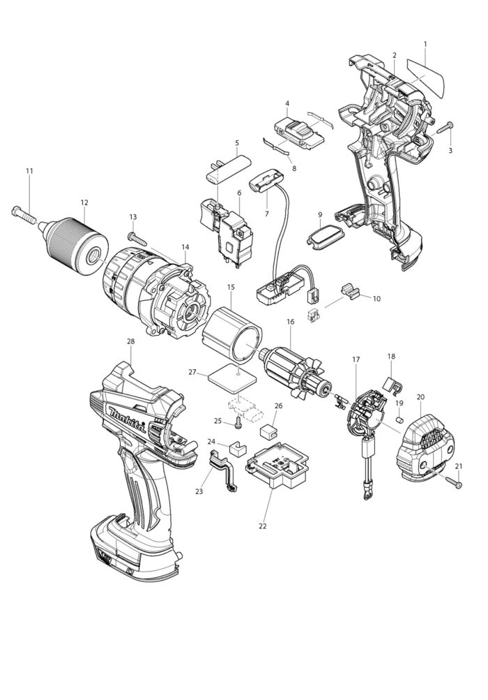 Náhradné diely Makita DDF458 – Obrázok 2