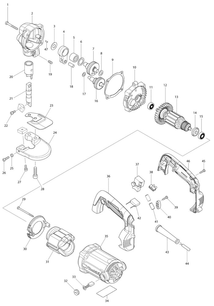 Náhradné diely Makita JS3201 – Obrázok 2