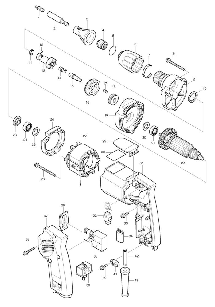 Náhradné diely Makita 6822 – Obrázok 2
