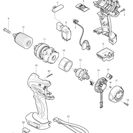 Náhradný diel Makita HOUSING SET 188232-0