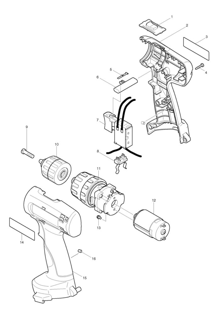 Náhradné diely Makita 8280D – Obrázok 2