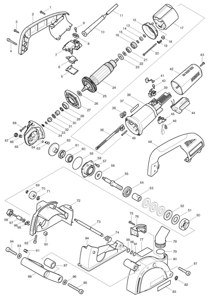 Náhradné diely Makita SG1250 – Obrázok 2