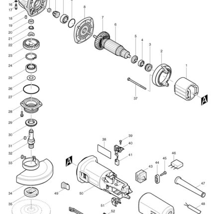 Náhradný diel Makita STATOR 9554NB/9555NB 621713-6