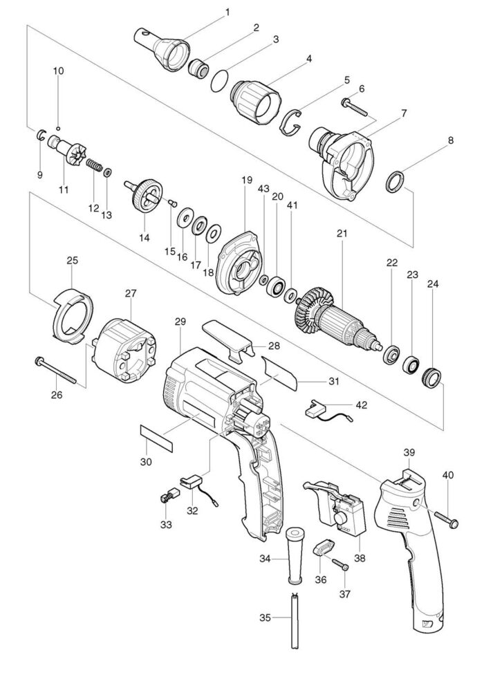 Náhradné diely Makita 6825 – Obrázok 2