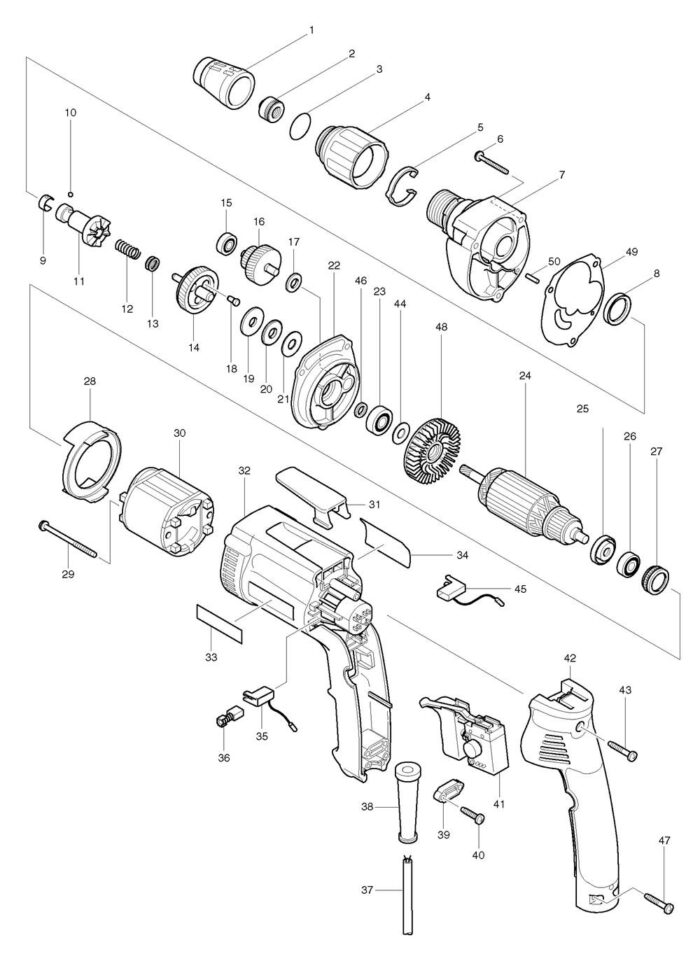 Náhradné diely Makita 6826 – Obrázok 2