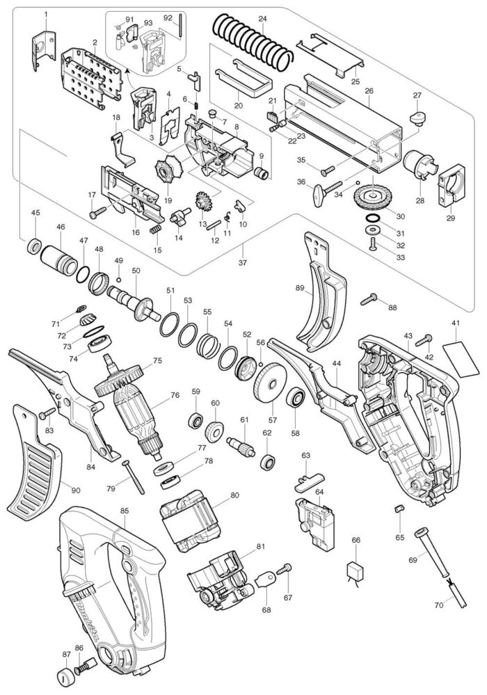 Náhradné diely Makita 6842 – Obrázok 2