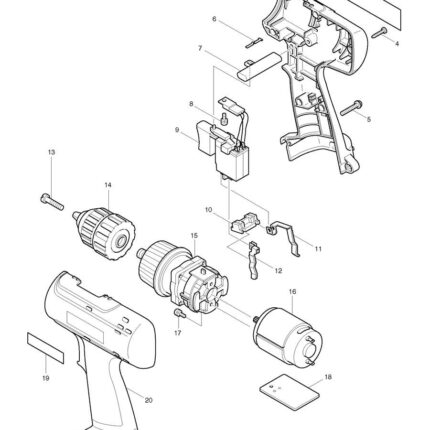 Náhradný diel Makita F/R PREPÍNAČ 416079-5