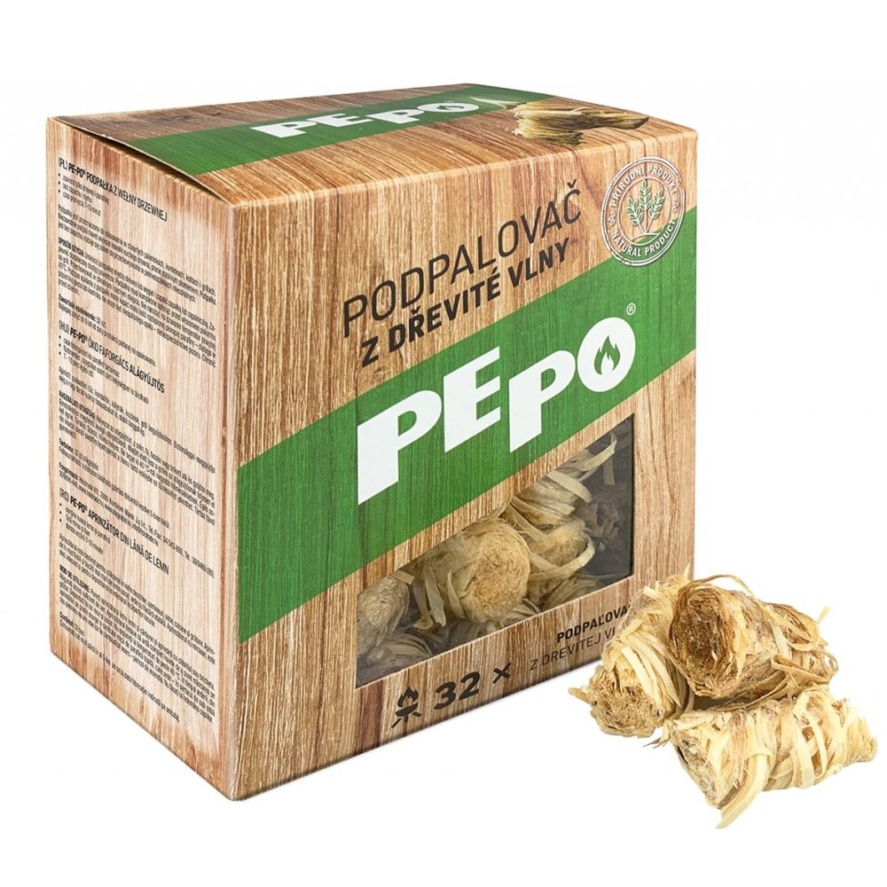 PE-PO Podpaľovač z drevitej vlny 32 ks PE-PO Podpaľovač z drevitej vlny 32 ks – Obrázok 1
