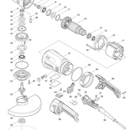 Náhradný diel Makita KRYT VYPÍNAČA GA9030R Ľ+P 188845-7