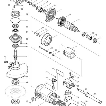 Náhradný diel Makita STATOR 220-240V 626568-4