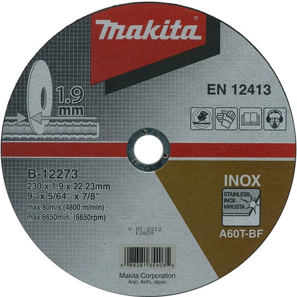 B-12273 Tenký kotúč 230×1.9×22 1ks nehrdzavejúca oceľ Makita B-12273 Tenký kotúč 230x1.9x22 1ks nehrdzavejúca oceľ Makita – Obrázok 1