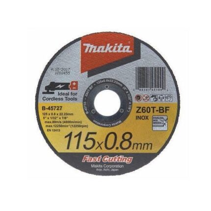 B-45727 Tenký kotúč 115x0.8x22 1ks nehrdzavejúca oceľ Makita